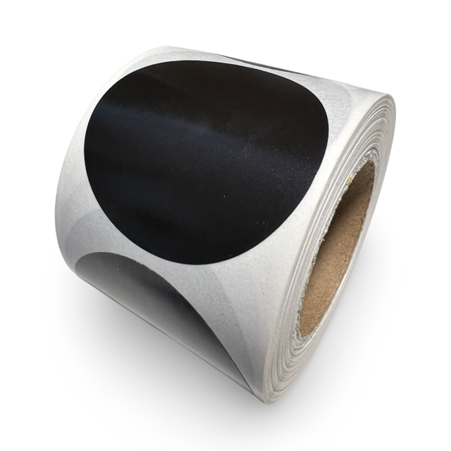 Sluitsticker Gun Metal Black | Rond 50mm