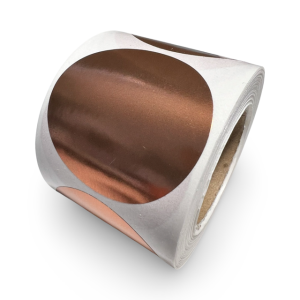 Sluitsticker Metallic Copper | Rond 50mm