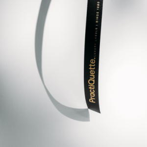 Luxe satijnen lint, bedrukt met uw eigen tekst of logo