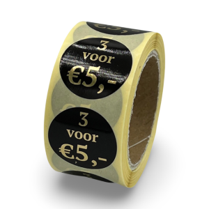 3voor€5etiket op rol