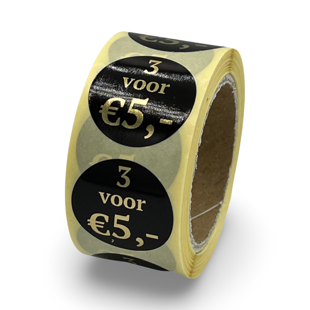 3voor€5etiket op rol
