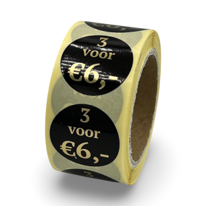 3voor€6etiket op rol