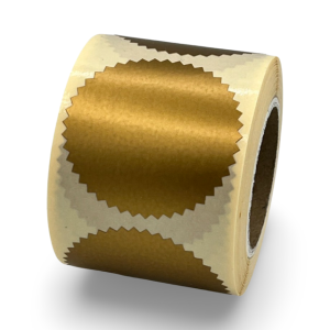 Gouden sluitsticker rond
