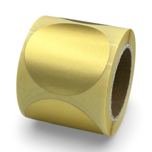 Gouden sluitsticker rond