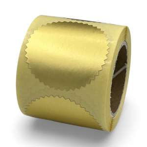 Gouden sluitsticker rond