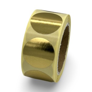 Gouden sluitsticker rond 25mm