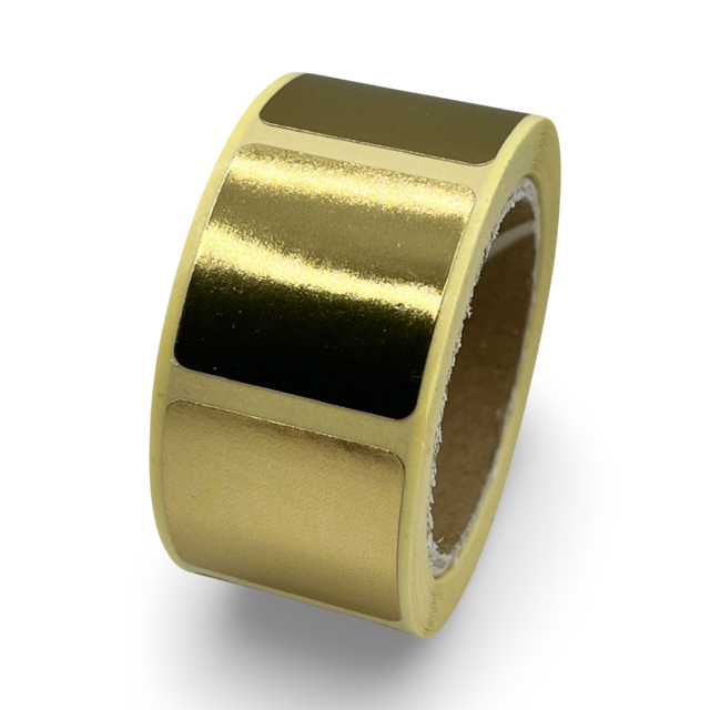 Gouden sluitsticker vierkant 25mm