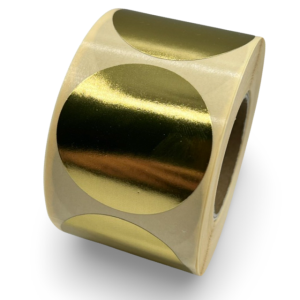 Gouden sluitsticker rond 50mm