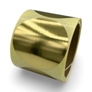 Gouden sluitsticker rond groot