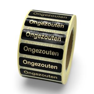 Ongezouten sticker