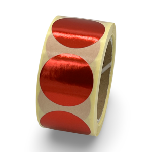 Rode sluitsticker rond 25mm