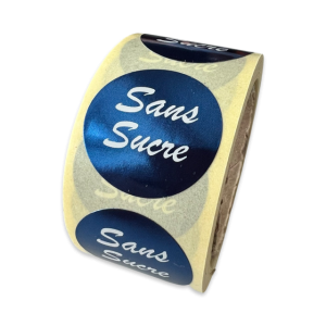 Sans sucre etiket op rol