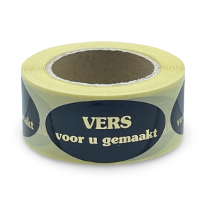 vers voor u gemaakt etiket op rol