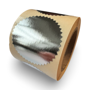 Zilveren sluisticker met sterrand