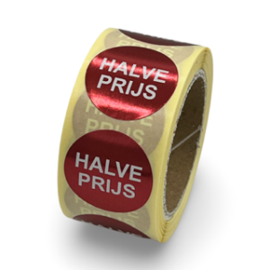 halve prijs sticker