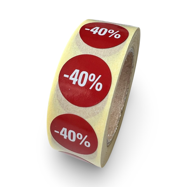 Kortingsetiket 40%
