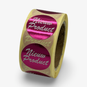 Nieuw product sticker op rol