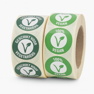 vegan en vegetarisch sticker