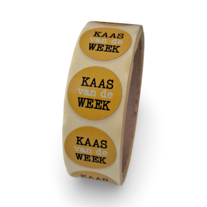 Kaas van de week sticker op rol