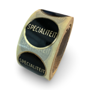 Specialiteit sticker op rol