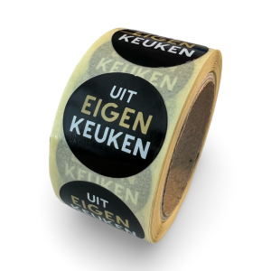 Uit Eigen Keuken sticker op rol